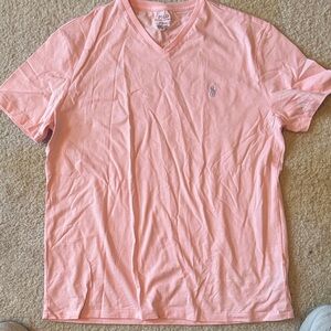 Polo by Ralph Lauren Light Pink V-Neck Men's T-Shirt